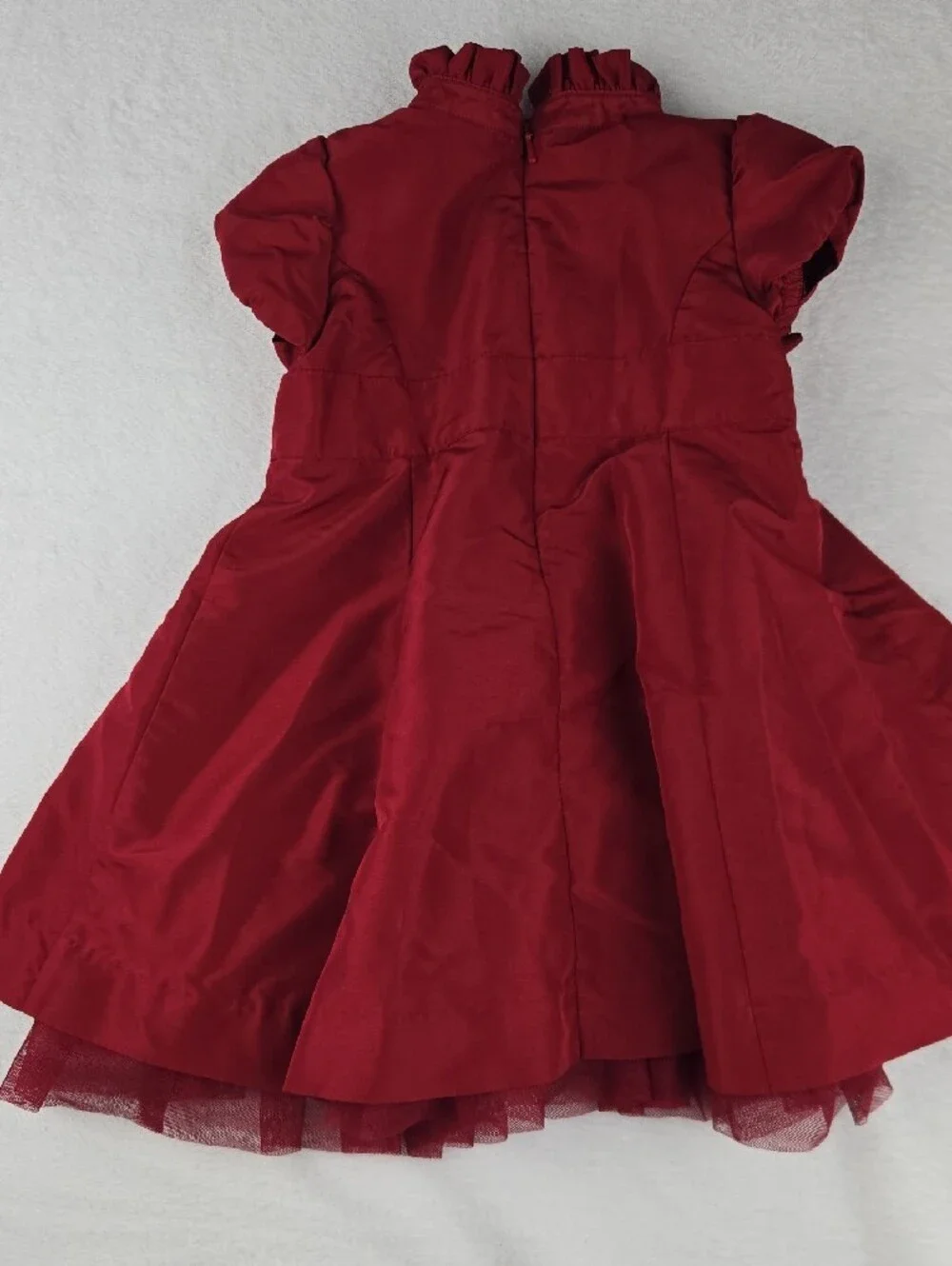 Baby Gap Red Formal Dress Size 18-24 Bow Zip Short Sleeve